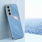 For Samsung Galaxy S25 5G XINLI Straight Edge 6D Electroplate TPU Phone Case(Celestial Blue) - 1