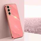 For Samsung Galaxy S25+ 5G XINLI Straight Edge 6D Electroplate TPU Phone Case(Hawthorn Red) - 1