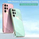 For Samsung Galaxy S25 Ultra 5G XINLI Straight Edge 6D Electroplate TPU Phone Case(Mint Green) - 2