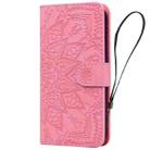 For Google Pixel 9 / 9 Pro Mandala Embossed Dual-Fold Calf Leather Phone Case(Pink) - 3