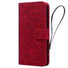 For Google Pixel 9 / 9 Pro Mandala Embossed Dual-Fold Calf Leather Phone Case(Red) - 3