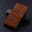 For Google Pixel 9 Pro XL Mandala Embossed Dual-Fold Calf Leather Phone Case(Brown) - 2