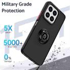 For Honor X6b Q Shadow 1 Series TPU Hybrid PC Phone Case with Ring(Black+Black) - 3