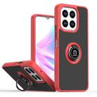 For Honor X6b Q Shadow 1 Series TPU Hybrid PC Phone Case with Ring(Red) - 1