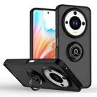 For Honor X9c Smart Q Shadow 1 Series TPU Hybrid PC Phone Case with Ring(Black+Black) - 1