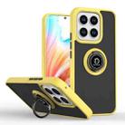 For Honor X8c 4G Q Shadow 1 Series TPU Hybrid PC Phone Case with Ring(Yellow) - 1