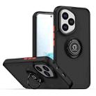 For Honor 400 Global 156.5mm Q Shadow 1 Series TPU + PC Phone Case with Ring(Black+Red) - 1