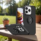 For Honor 400 Lite Global Q Shadow 1 Series TPU + PC Phone Case with Ring(Black+Black) - 1
