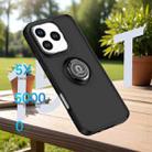 For Honor 400 Lite Global Q Shadow 1 Series TPU + PC Phone Case with Ring(Black+Black) - 3