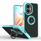 For Honor 300 Q Shadow 1 Series TPU + PC Phone Case with Ring(Sky Blue) - 1