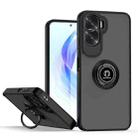 For Honor 90 Lite Q Shadow 1 Series TPU + PC Phone Case with Ring(Black+Black) - 1
