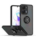 For Honor X7a Q Shadow 1 Series TPU + PC Phone Case with Ring(Black+Black) - 1