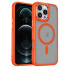 For iPhone 12 Pro Max Breathable Skin Feel Frosted MagSafe Magnetic Phone Case(Orange) - 1