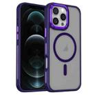 For iPhone 12 Pro Max Breathable Skin Feel Frosted MagSafe Magnetic Phone Case(Purple) - 1