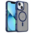 For iPhone 14 / 13 Breathable Skin Feel Frosted MagSafe Magnetic Phone Case(Dark Blue) - 1