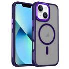 For iPhone 14 / 13 Breathable Skin Feel Frosted MagSafe Magnetic Phone Case(Purple) - 1