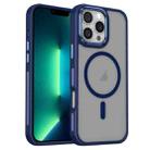 For iPhone 13 Pro Breathable Skin Feel Frosted MagSafe Magnetic Phone Case(Dark Blue) - 1