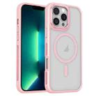 For iPhone 13 Pro Max Breathable Skin Feel Frosted MagSafe Magnetic Phone Case(Pink) - 1