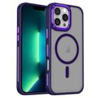 For iPhone 13 Pro Max Breathable Skin Feel Frosted MagSafe Magnetic Phone Case(Purple) - 1