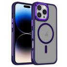 For iPhone 14 Pro Breathable Skin Feel Frosted MagSafe Magnetic Phone Case(Purple) - 1