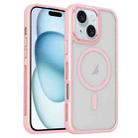 For iPhone 15 Plus / 14 Plus Breathable Skin Feel Frosted MagSafe Magnetic Phone Case(Pink) - 1