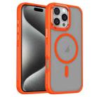 For iPhone 15 Pro Max Breathable Skin Feel Frosted MagSafe Magnetic Phone Case(Orange) - 1