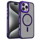 For iPhone 15 Pro Max Breathable Skin Feel Frosted MagSafe Magnetic Phone Case(Purple) - 1