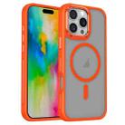 For iPhone 16 Pro Breathable Skin Feel Frosted MagSafe Magnetic Phone Case(Orange) - 1