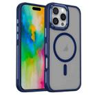 For iPhone 16 Pro Breathable Skin Feel Frosted MagSafe Magnetic Phone Case(Dark Blue) - 1