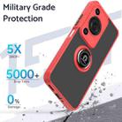 For Huawei Enjoy 70 / nova Y72 Q Shadow 1 Series TPU Hybrid PC Phone Case with Ring(Red) - 2