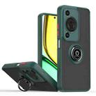 For Huawei Enjoy 70 / nova Y72 Q Shadow 1 Series TPU Hybrid PC Phone Case with Ring(Dark Green) - 1