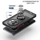 For Huawei Mate 50 Pro Q Shadow 1 Series TPU + PC Phone Case with Ring(Black+Red) - 3