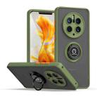 For Huawei Mate 50 Pro Q Shadow 1 Series TPU + PC Phone Case with Ring(Army Green) - 1