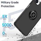 For Samsung Galaxy A06 4G Q Shadow 1 Series TPU Hybrid PC Phone Case with Ring(Black+Black) - 3