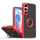 For Samsung Galaxy A16 5G Q Shadow 1 Series TPU Hybrid PC Phone Case with Ring(Red) - 1
