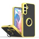 For Samsung Galaxy A16 5G Q Shadow 1 Series TPU Hybrid PC Phone Case with Ring(Yellow) - 1