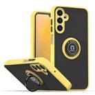For Samsung Galaxy A15 5G Q Shadow 1 Series TPU + PC Phone Case with Ring(Yellow) - 1