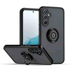 For Samsung Galaxy A34 5G Q Shadow 1 Series TPU + PC Phone Case with Ring(Black+Black) - 1