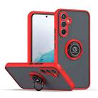 For Samsung Galaxy A34 5G Q Shadow 1 Series TPU + PC Phone Case with Ring(Red) - 1