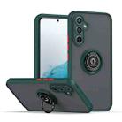 For Samsung Galaxy A34 5G Q Shadow 1 Series TPU + PC Phone Case with Ring(Dark Green) - 1