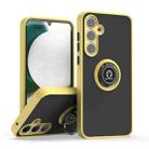For Samsung Galaxy A35 5G Q Shadow 1 Series TPU + PC Phone Case with Ring(Yellow) - 1