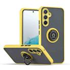 For Samsung Galaxy A54 5G Q Shadow 1 Series TPU + PC Phone Case with Ring(Yellow) - 1
