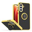 For Samsung Galaxy A56 5G Q Shadow 1 Series TPU + PC Phone Case with Ring(Yellow) - 1