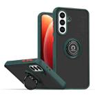 For Samsung Galaxy A56 5G Q Shadow 1 Series TPU + PC Phone Case with Ring(Dark Green) - 1