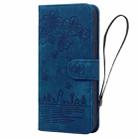 For Google Pixel 9 / 9 Pro Cartoon Sakura Cat Embossed Leather Phone Case(Blue) - 2