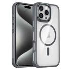 For iPhone 15 Pro Breathable Skin Feel Transparent MagSafe Magnetic Phone Case(Grey) - 1