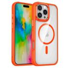 For iPhone 16 Pro Breathable Skin Feel Transparent MagSafe Magnetic Phone Case(Orange) - 1