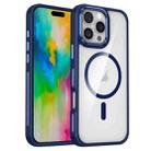 For iPhone 16 Pro Max Breathable Skin Feel Transparent MagSafe Magnetic Phone Case(Dark Blue) - 1