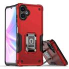 For Samsung Galaxy A06 4G Non-slip Shockproof Armor Phone Case with Ring Holder(Red) - 1