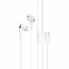 hoco M101 Pro Type-C In-Ear Call / Gaming Wired Earphone, Cable Length: 1.2m(White) - 1